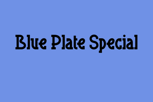 Blue Plate Special Font for Bold Campaigns