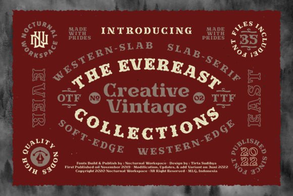 Evereast Collection: A Retro Slab Serif Typeface
