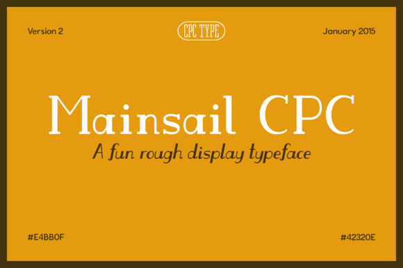 Mainsail CPC: A Vintage Slab Serif Font for Branding