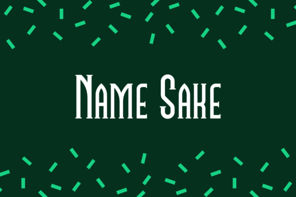 Name Sake Font for Crafters and Makers