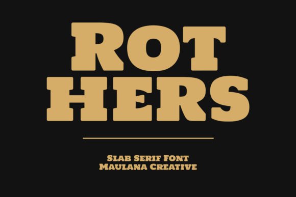 Rothers Font Review: Bold Slab Serif for Modern Design