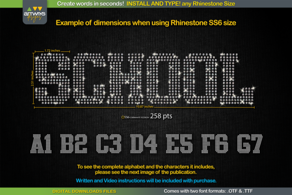 RS02 Atletico TTF RHINESTONE Template Font for Web Design