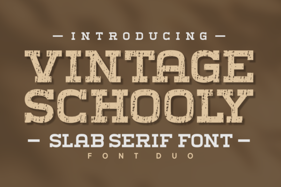 Vintage Schooly: The Retro Slab Serif Font for Crafters
