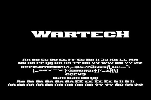 Wartech Font: Vintage Minimalist Display for Branding