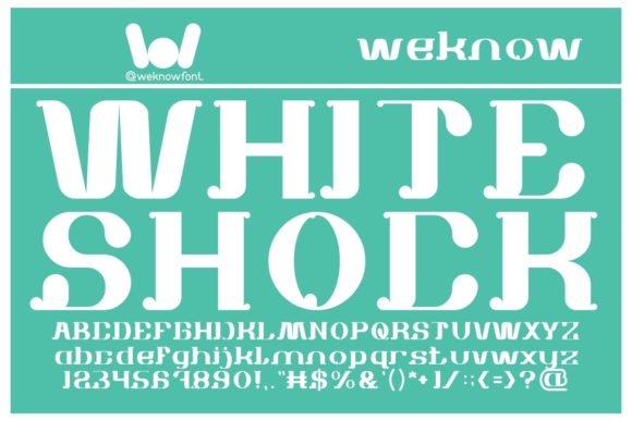 White Shock Font for Bold Brand Identity